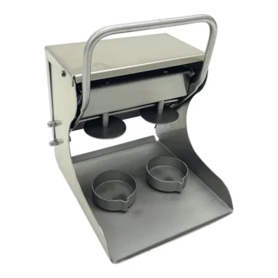 Formadora manual doble para hamburguesas redondas de 65 mm