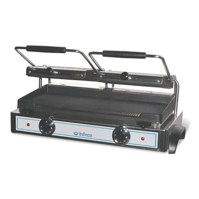Sandwichera industrial doble con placas de hierro fundido
