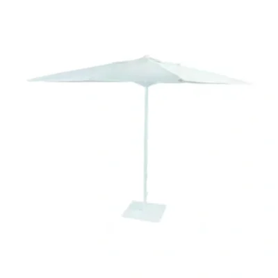 Parasol cuadrado de aluminio blanco de 2500 x 2500 mm