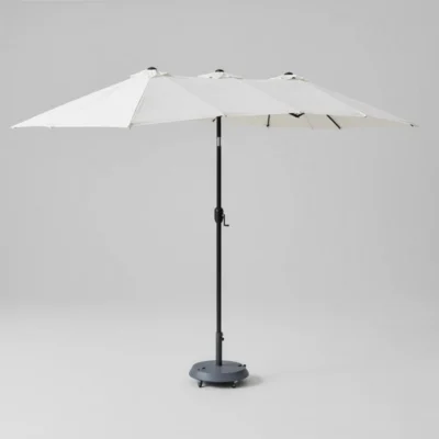 Parasol doble de 2700 x 4600 mm para terraza