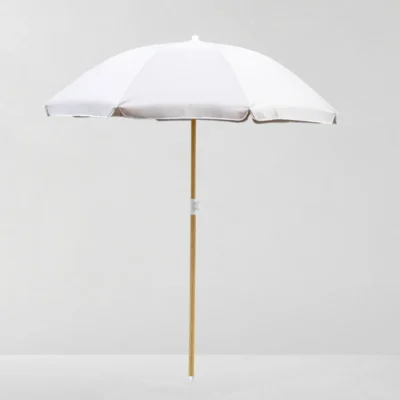 Parasol redondo de 2000 mm con mástil efecto madera