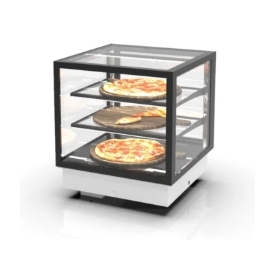 Vitrina caliente encastrable 600x600x515 mm 2 estantes 0,53 kW puerta frontal
