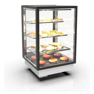 Vitrina caliente encastrable 600x600x815 mm 3 estantes 0,53 kW puerta frontal