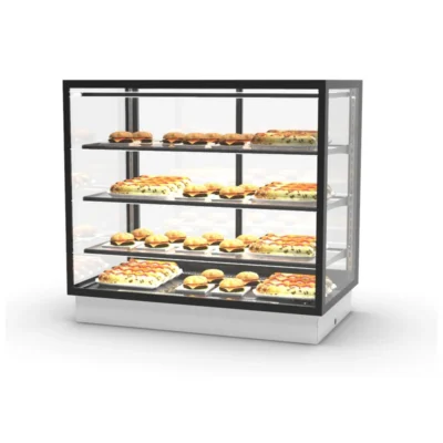 Vitrina caliente encastrable 1000x600x815 mm 3 estantes 1,05 kW puerta frontal