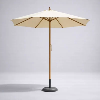 Parasol redondo de aluminio Ø3000 mm con apertura por poleas