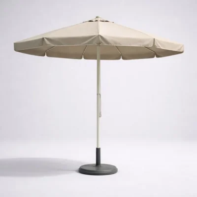 Parasol redondo de aluminio Ø5000 mm reforzado de gran formato