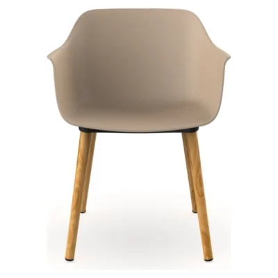 Sillón de exterior con patas efecto madera