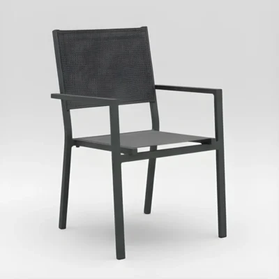 Sillón de aluminio y textilén para terraza