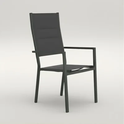 Sillón alto de aluminio para exterior