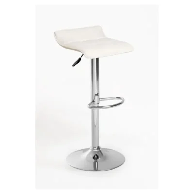 Taburete regulable de polipiel con respaldo bajo de 650 a 850 mm