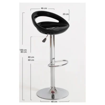 Taburete regulable de PVC con respaldo de 800 a 1000 mm