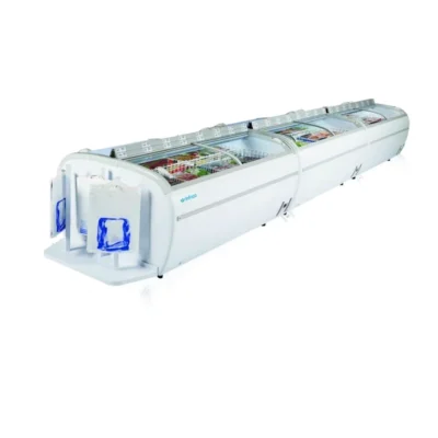 Congelador expositor horizontal con tapas correderas de cristal de 1255 litros
