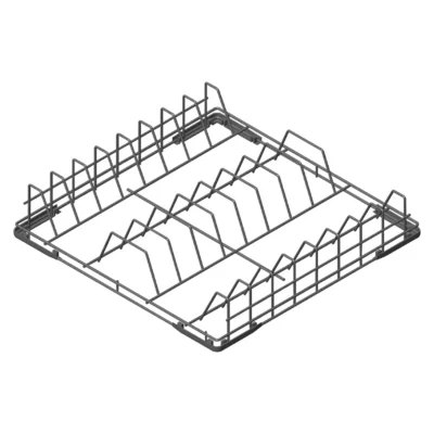 Cesta de varilla de 500 x 500 x 92 mm para 18 platos o bandejas de hasta 370 mm