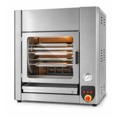 Horno asador de pollos a brasa de 12 pollos