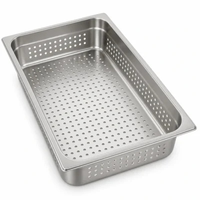 Cubeta perforada Gastronorm GN 1/1 de acero inoxidable