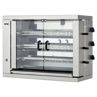 Asador de pollos vertical eléctrico profesional de 3 espadas