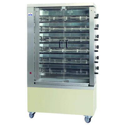 Asador de pollos vertical eléctrico profesional de 6 espadas