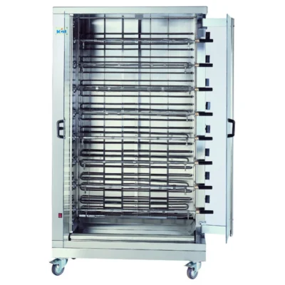 Asador de pollos vertical eléctrico profesional de 8 espadas