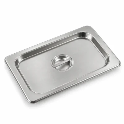 Tapa Gastronorm GN 1/9 de acero inoxidable con asa central