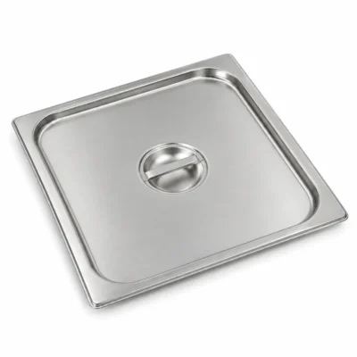 Tapa Gastronorm GN 2/3 de acero inoxidable con asa central